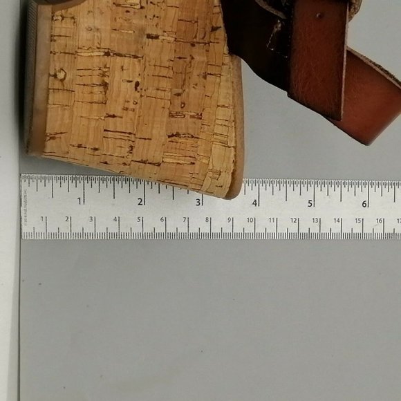 Maurices Womens Fiona Platform Block Heel Ankle Strap Sandal Cushioned Tan Sz 9M - Picture 7 of 9